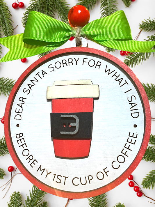 Christmas Coffee Ornament