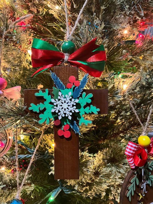 Christmas Cross Ornament